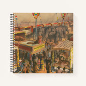 Zirkusposter, ausgestellt in einem Zelt Notizblock (Vorderseite)