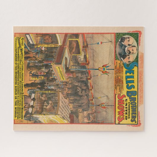 Zirkusposter, ausgestellt in einem Zelt Puzzle (Horizontal)