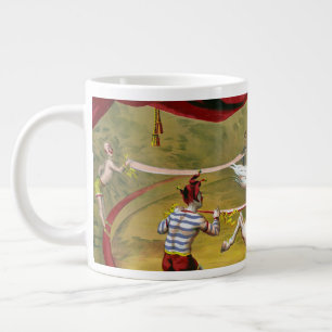 Zirkusposter, das einen Akrobaten bei einer Auffüh Jumbo-Tasse