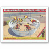 Zirkusposter der sieben Gaynells-Reitbikes Aufkleber (Vorderseite)