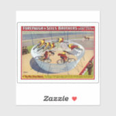 Zirkusposter der sieben Gaynells-Reitbikes Aufkleber (Blatt)