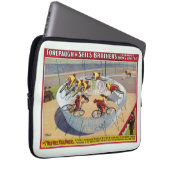Zirkusposter der sieben Gaynells-Reitbikes Laptopschutzhülle (Vorne Rechts)