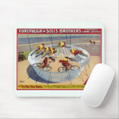 Zirkusposter der sieben Gaynells-Reitbikes Mousepad (Mit Mouse)