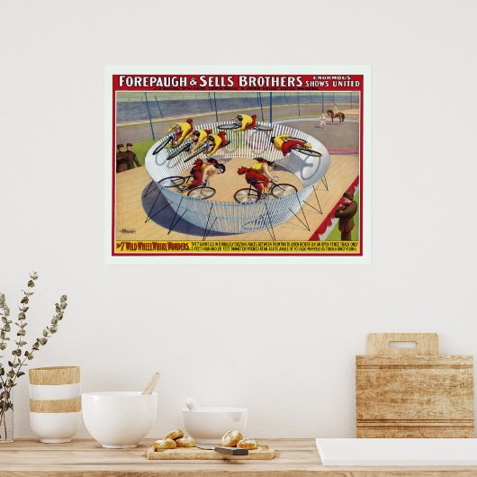 Zirkusposter der sieben Gaynells-Reitbikes Poster (Küche)