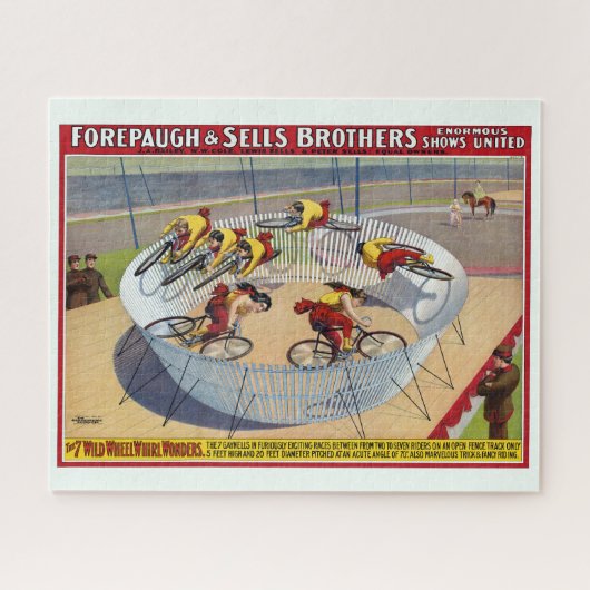 Zirkusposter der sieben Gaynells-Reitbikes Puzzle (Horizontal)