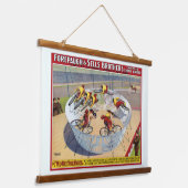 Zirkusposter der sieben Gaynells-Reitbikes Wandteppich Mit Holzrahmen (Gewinkelt)