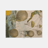 Zirkusposter einer Luftballondarstellung Fleecedecke (Vorderseite (Horizontal))