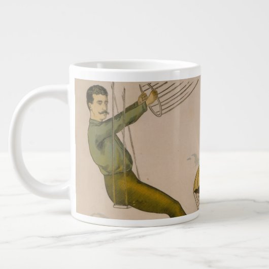 Zirkusposter einer Luftballondarstellung Jumbo-Tasse (Links)