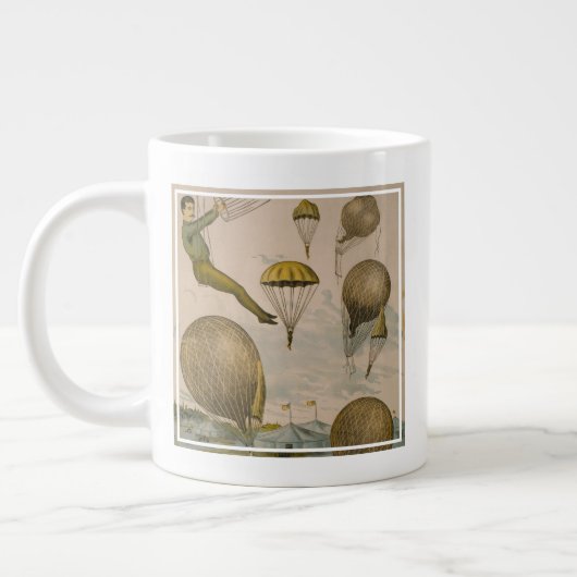 Zirkusposter einer Luftballondarstellung Jumbo-Tasse (Links)