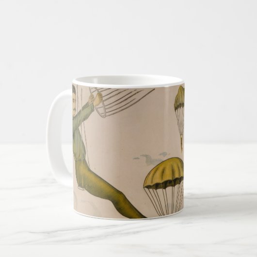 Zirkusposter einer Luftballondarstellung Kaffeetasse (Vorderseite Links)