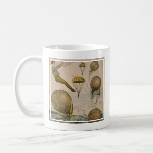 Zirkusposter einer Luftballondarstellung Kaffeetasse (Links)
