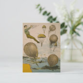 Zirkusposter einer Luftballondarstellung Postkarte (Stehend Vorderseite)