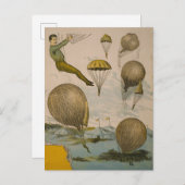 Zirkusposter einer Luftballondarstellung Postkarte (Vorne/Hinten)