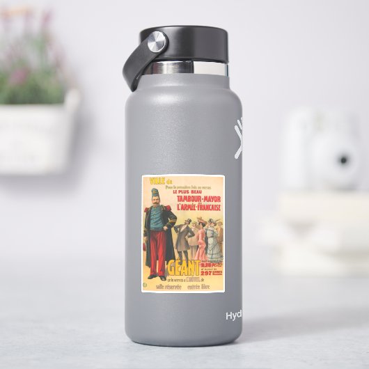 Zirkusposter eines französischen Soldaten Aufkleber (HydroFlask)