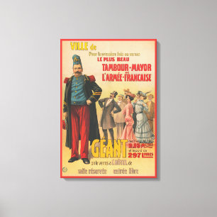 Zirkusposter eines französischen Soldaten Leinwanddruck