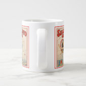 Zirkusposter eines Seilwanderers mit Sonnenschirm Jumbo-Tasse (Rückseite)