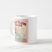 Zirkusposter eines Seilwanderers mit Sonnenschirm Kaffeetasse (Vorderseite Links)