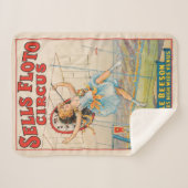 Zirkusposter eines Seilwanderers mit Sonnenschirm Sherpadecke (Vorderseite (Horizontal))