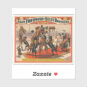 Zirkusposter großer Dänen mit Trainer Aufkleber (Blatt)