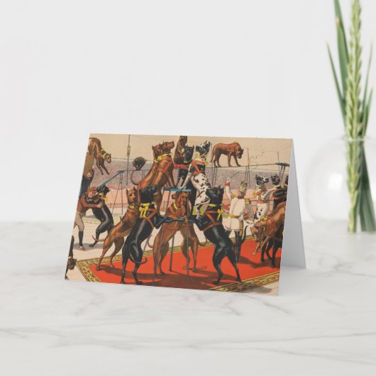 Zirkusposter großer Dänen mit Trainer Karte (Vorderseite)