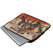 Zirkusposter großer Dänen mit Trainer Laptopschutzhülle (Vorne Knopf)