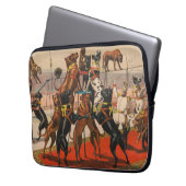 Zirkusposter großer Dänen mit Trainer Laptopschutzhülle (Vorderseite Links)