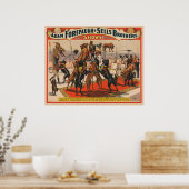 Zirkusposter großer Dänen mit Trainer Poster (Küche)