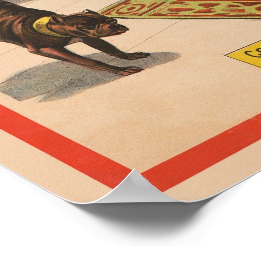 Zirkusposter großer Dänen mit Trainer Poster (Ecke)