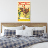 Zirkusposter mit 2 Ponys, die über ein Hindernis s Leinwanddruck (Insitu (Schlafzimmer))