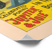 Zirkusposter mit 2 Ponys, die über ein Hindernis s Poster (Ecke)