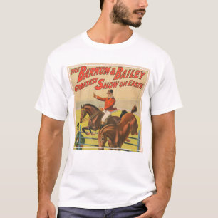 Zirkusposter mit 2 Ponys, die über ein Hindernis s T-Shirt