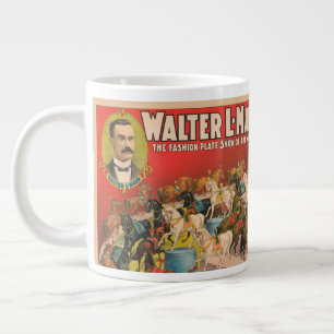 Zirkusposter mit 63 Darstellenden Pferden in einem Jumbo-Tasse