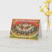 Zirkusposter mit 63 Darstellenden Pferden in einem Karte (Gelbe Blume)