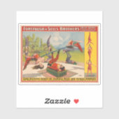 Zirkusposter mit Acrobatic Acts, Circa 1899. Aufkleber (Blatt)