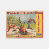 Zirkusposter mit Acrobatic Acts, Circa 1899. Fleecedecke (Vorderseite (Horizontal))