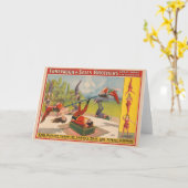 Zirkusposter mit Acrobatic Acts, Circa 1899. Karte (Gelbe Blume)