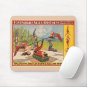 Zirkusposter mit Acrobatic Acts, Circa 1899. Mousepad (Mit Mouse)