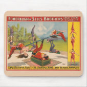 Zirkusposter mit Acrobatic Acts, Circa 1899. Mousepad (Vorne)