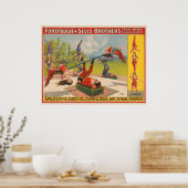 Zirkusposter mit Acrobatic Acts, Circa 1899. Poster (Küche)