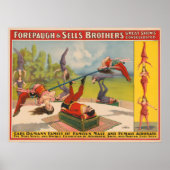 Zirkusposter mit Acrobatic Acts, Circa 1899. Poster (Vorne)