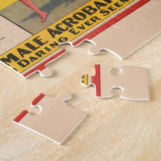 Zirkusposter mit Acrobatic Acts, Circa 1899. Puzzle (Seite)