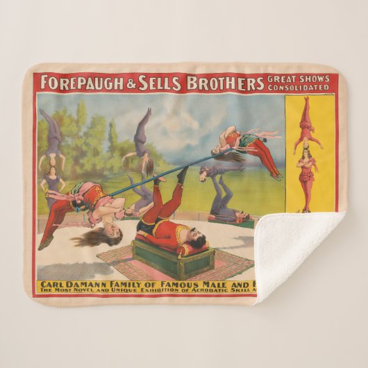 Zirkusposter mit Acrobatic Acts, Circa 1899. Sherpadecke (Vorderseite (Horizontal))