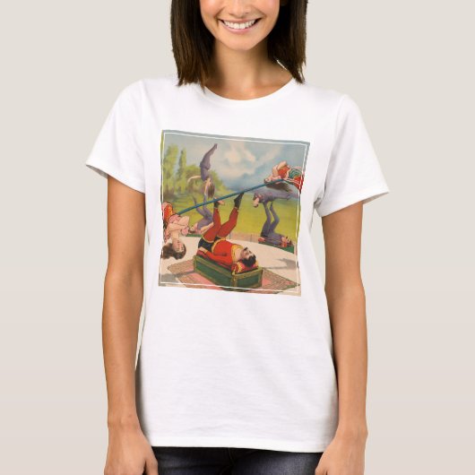 Zirkusposter mit Acrobatic Acts, Circa 1899. T-Shirt (Vorderseite)