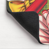 Zirkusposter mit Clown-Gesichtern und Feuerriss Mousepad (Ecke)