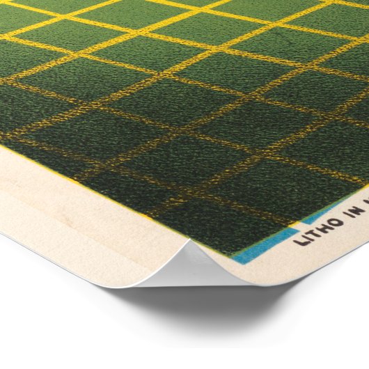 Zirkusposter mit Clown-Gesichtern und Feuerriss Poster (Ecke)