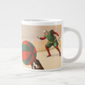 Zirkusposter mit Clowns mit Darstellenden Hunden Jumbo-Tasse (Rechts)