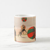 Zirkusposter mit Clowns mit Darstellenden Hunden Kaffeetasse (Mittel)