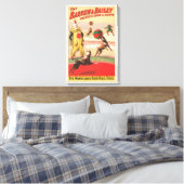 Zirkusposter mit Clowns mit Darstellenden Hunden Leinwanddruck (Insitu (Schlafzimmer))