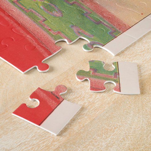 Zirkusposter mit Clowns mit Darstellenden Hunden Puzzle (Seite)