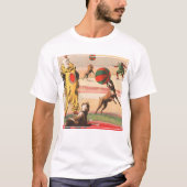 Zirkusposter mit Clowns mit Darstellenden Hunden T-Shirt (Vorderseite)